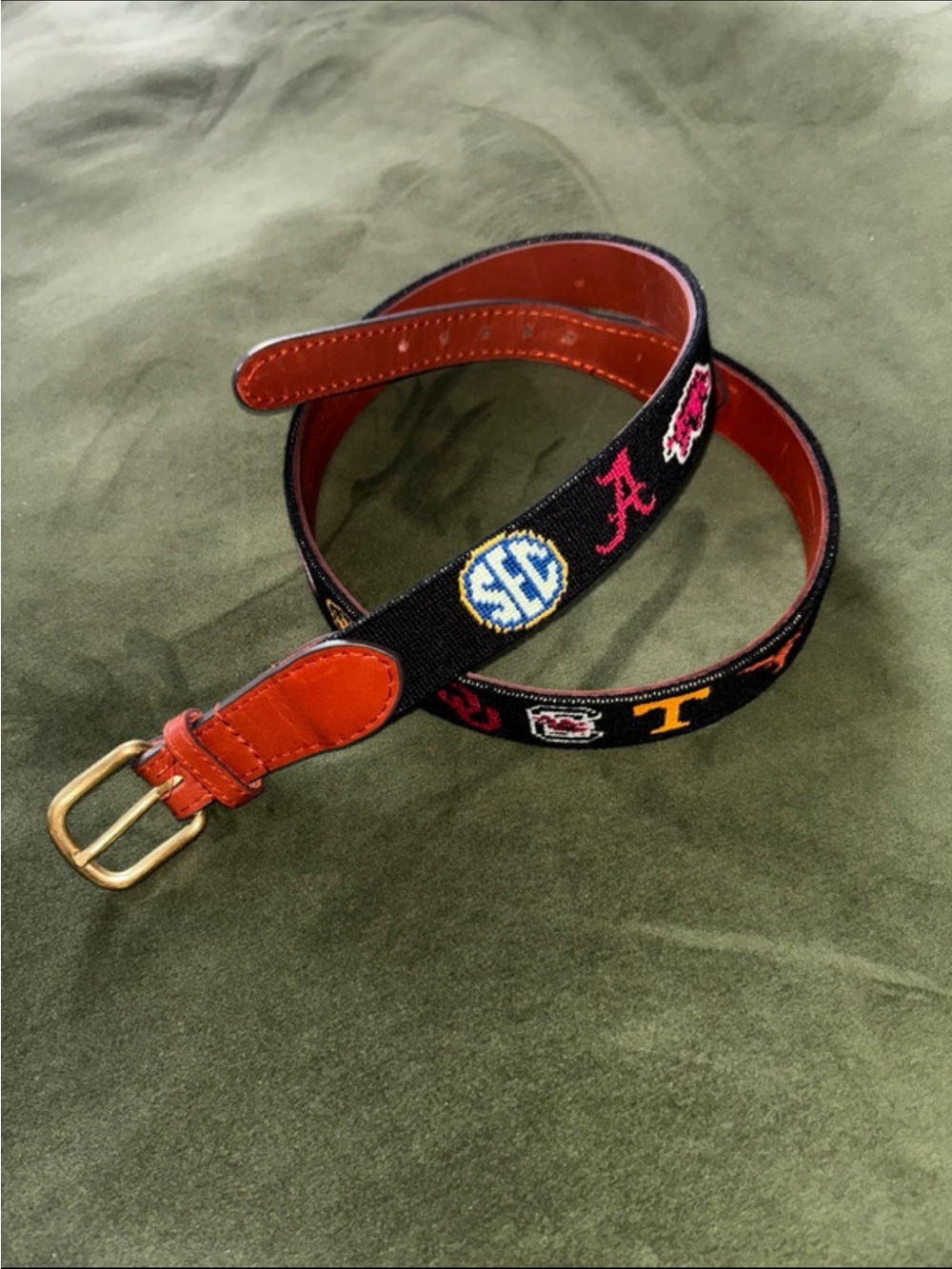 Smathers & Branson SEC needlepoint belt - Picture 8 of 12